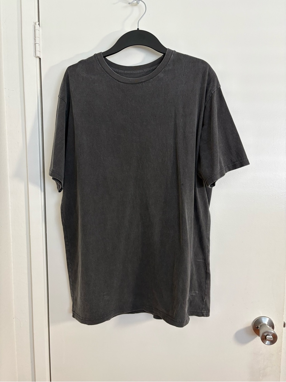 BECKEY Men's Short Sleeve Crew Neck Tee - Washed Black